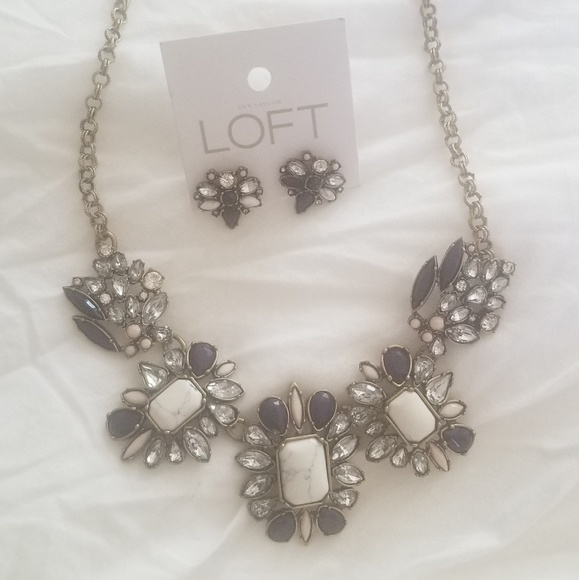 LOFT Jewelry - Loft Necklace and Earrings Navy